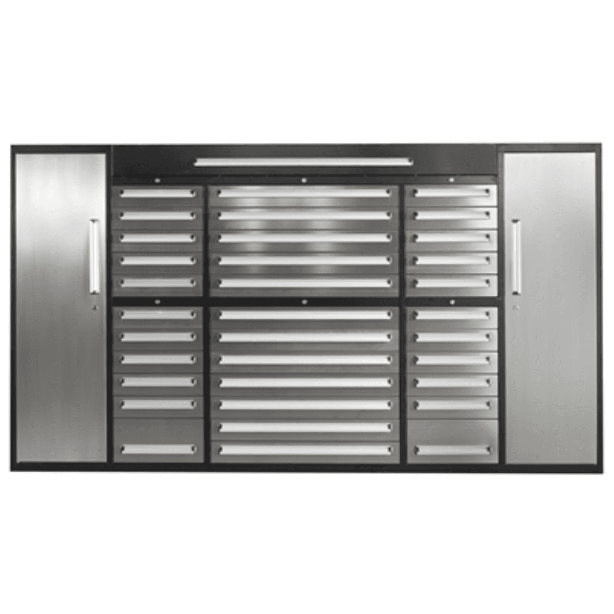 Value Industrial 8.5FT-34D-2C Stainless Workbench Cabinet