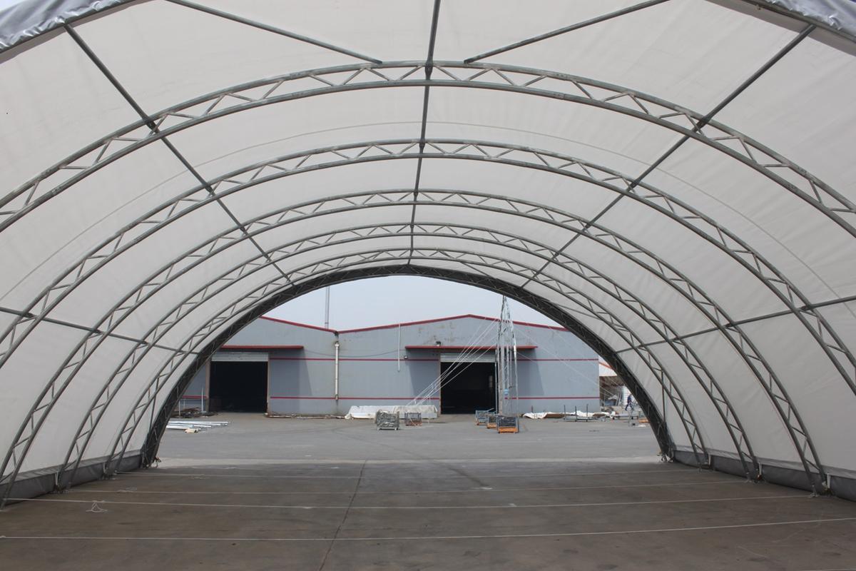 Value Industrial Double Trussed Container Shelter - 40' wide x 40' length x 15' height