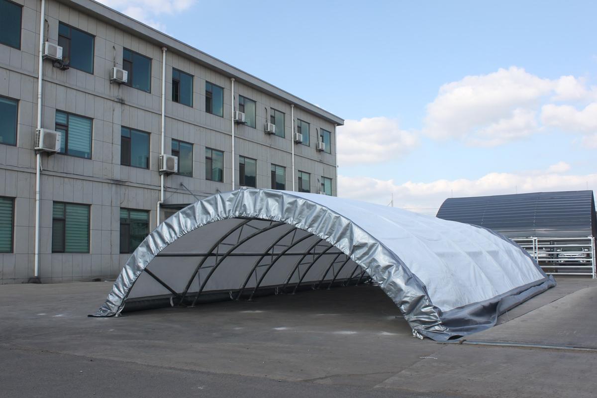 Value Industrial Double Trussed Container Shelter - 20' wide x 40' length x 6.5' height