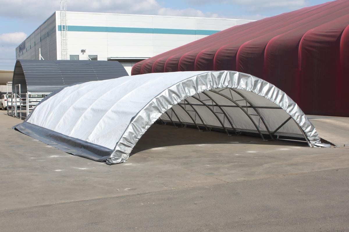 Value Industrial Double Trussed Container Shelter - 20' wide x 40' length x 6.5' height