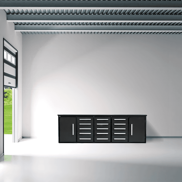 Value Industrial 10FT-15D Workbench Cabinets - 10 foot wide - 15 drawers
