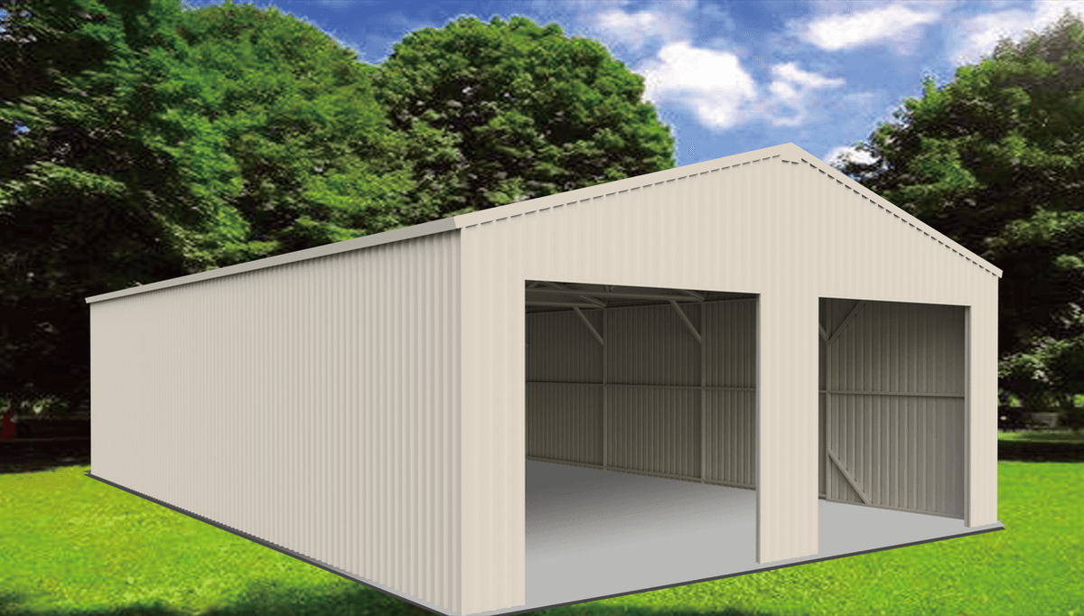 Value Industrial 25FT×41FT Double Door Metal Warehouse Shed