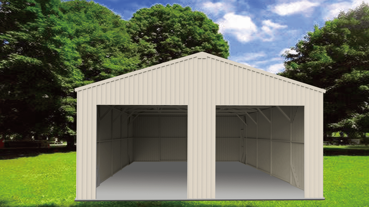 Value Industrial 25FT×41FT Double Door Metal Warehouse Shed
