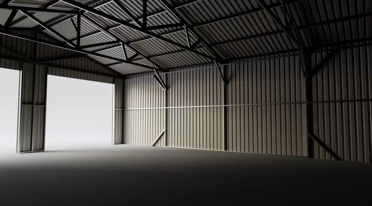 Value Industrial 25FT×33FT Double Door Metal Warehouse Shed